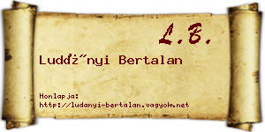Ludányi Bertalan névjegykártya