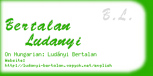 bertalan ludanyi business card